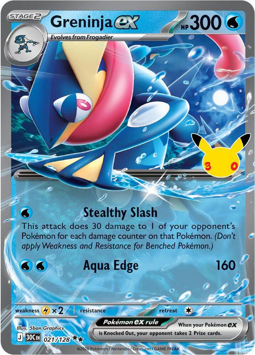 Pokémon TCG: 30th Celebration Greninja ex 021/128