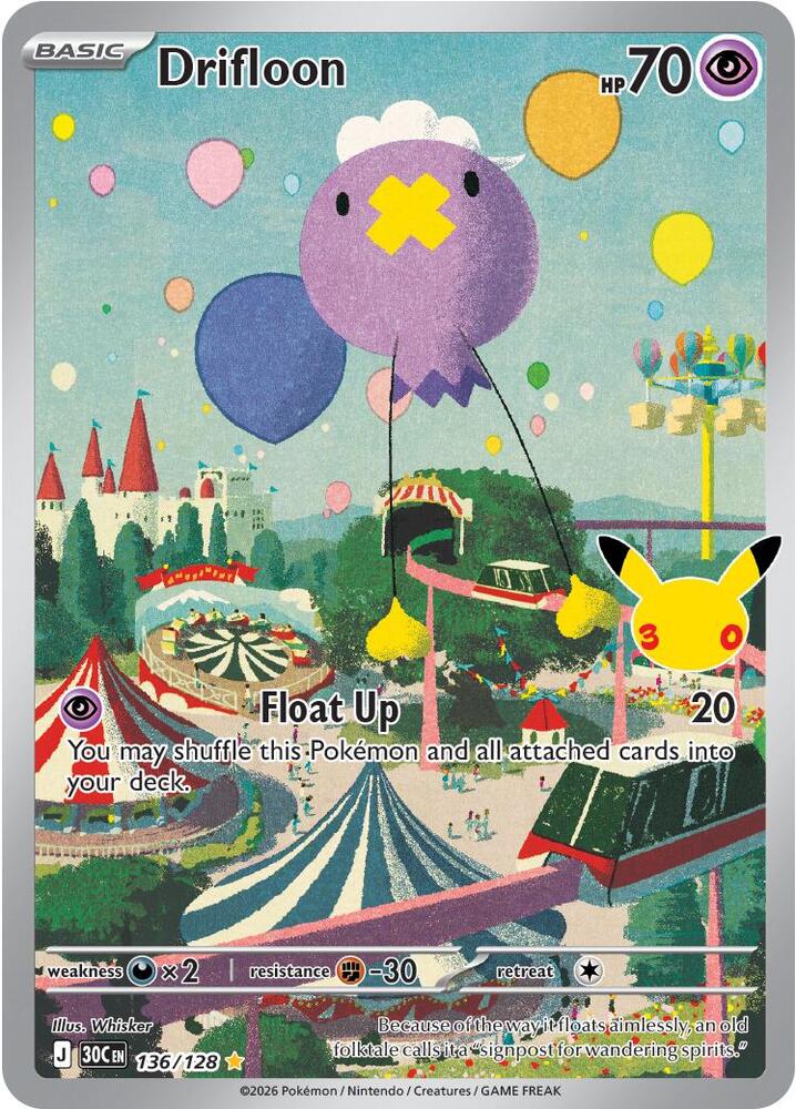 Pokémon TCG: 30th Celebration Drifloon 136/128